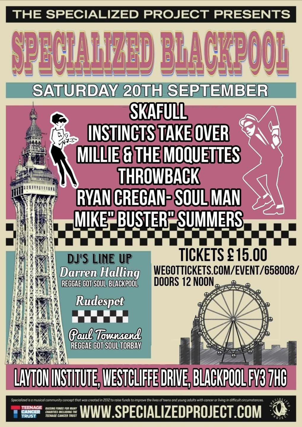 Specialized Blackpool - Sat 20th September - Layton Institute